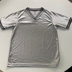 Epic Sports Men’s AS shiny silver soccer jersey